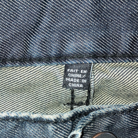 William Rast dark Blue Straight Leg Jeans with Distressed Finish - Picture 5 of 16